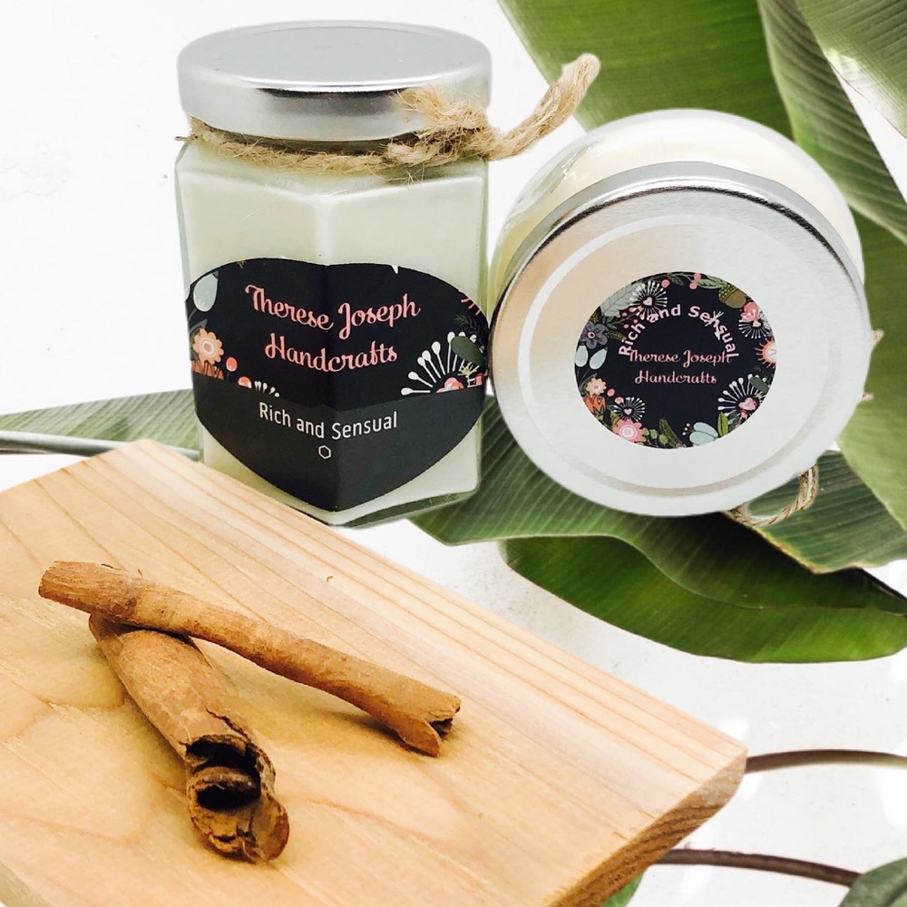 EVERYTHING MUST GO CLOSET CLEAR OUT 6oz RICH AND SENSUAL SOY CANDLE (Amber Noir)